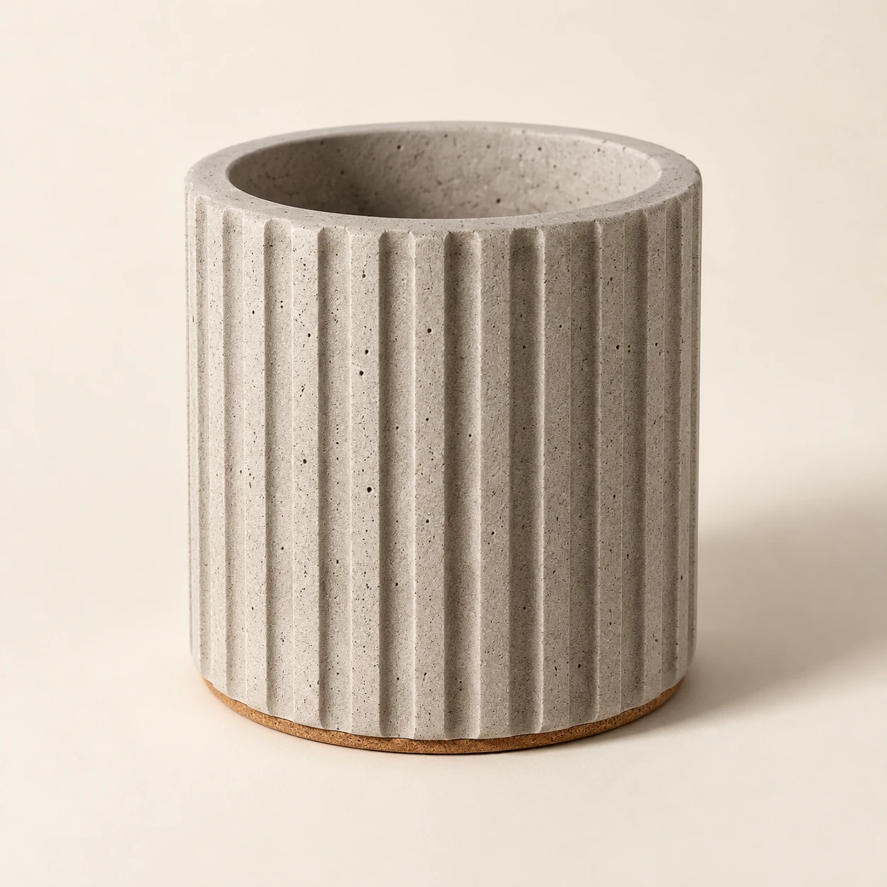 Flute Pen Cup in Concrete