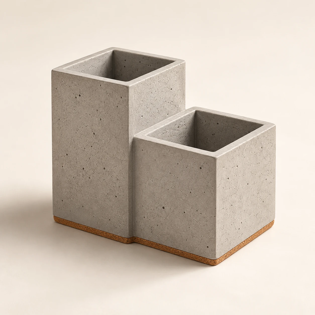 Offset Pen Holder in Concrete